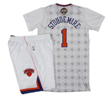 2013-14 Amare Stoudemire Game Worn New York Knicks Home Uniform (Jersey and Shorts) (Steiner)